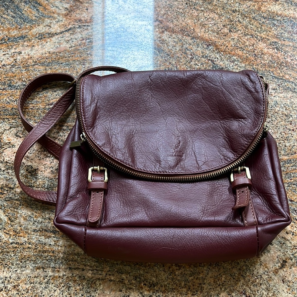 FROM ITALY: Vera Pelle crossbody bag genuine leather